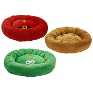 Χριστουγεννιάτικο Μαλακό Κρεβατάκι – Κουβούκλιο για Κουταβάκια & Γατάκια Ø 48 cm