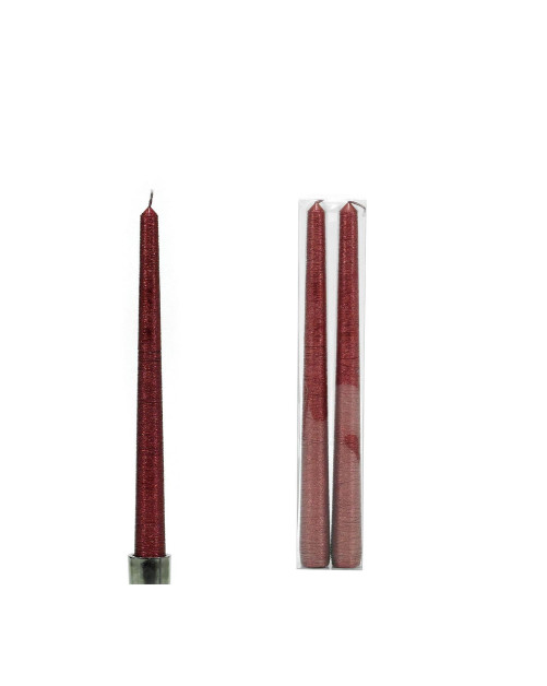 Χριστουγεννιάτικα Κόκκινα Κεριά – Σετ 2 Τεμ., Ύψος 25 cm