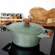 Nava Ωmega Κατσαρόλα 24 cm – Αντικολλητική Stone με Καπάκι