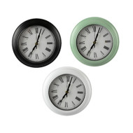 Ρολόι Τοίχου Ø 22.7 cm- Μαύρο, Άσπρο, Mint