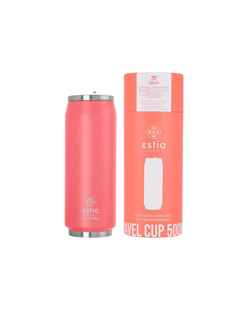 Θερμός / Travel Flask Estia Save the Aegean 500 ml – Pastel Coral