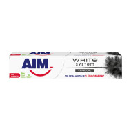 AIM Οδοντόκρεμα White System Charcoal 75 ml