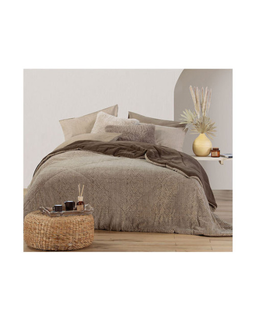 Κουβερτοπάπλωμα υπέρδιπλο weekend Beige Nef Nef 220 x 240cm