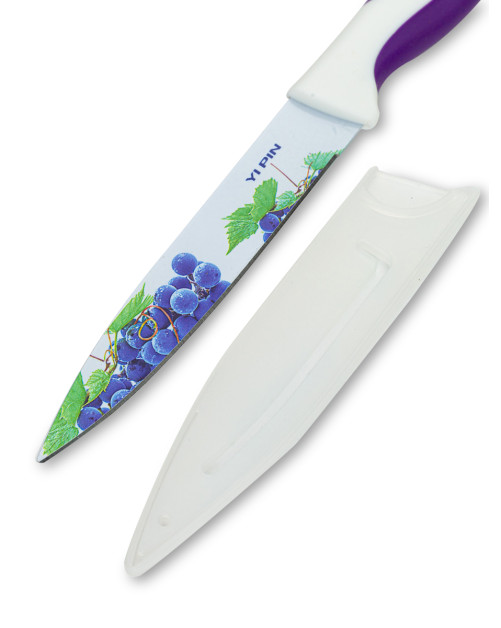 Μαχαίρι γενικής χρήσης με σχέδιο φρούτα και θήκη