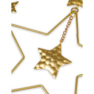 Χριστουγεννιάτικο Κρεμαστό Διακοσμητικό Αστέρι σε Κύκλο – Χρυσό 0.3 × 25 × 25 cm