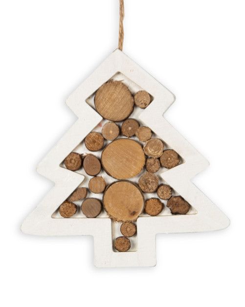 Χριστουγεννιάτικο κρεμαστό στολίδι έλατο με κορμούς- 15x 15 cm