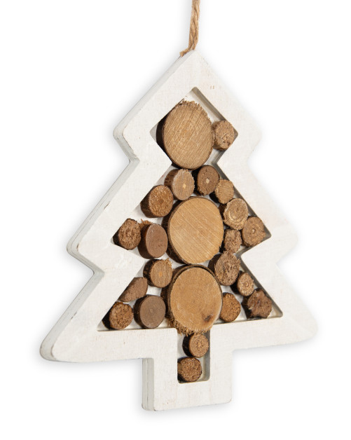 Χριστουγεννιάτικο κρεμαστό στολίδι έλατο με κορμούς- 15x 15 cm