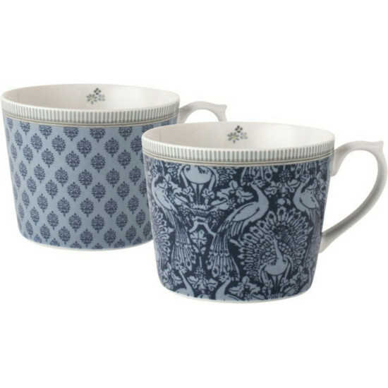 Κούπα πορσελάνης Tea Blue Fine Bone σετ 2τμχ Laura Asley