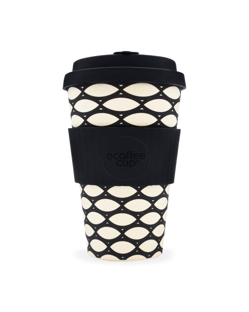 Κούπα Μπαμπού Με Καπάκι Μαύρη Basketcase Ecoffee Cup 400ml