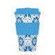 Κούπα Μπαμπού Με Καπάκι Μπλε Delft Touch Ecoffee Cup 400ml