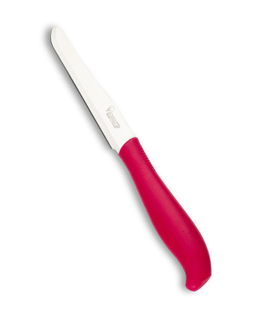 Μαχαίρι από ανοξείδωτο ατσάλι με δόντια ροζ 12cm